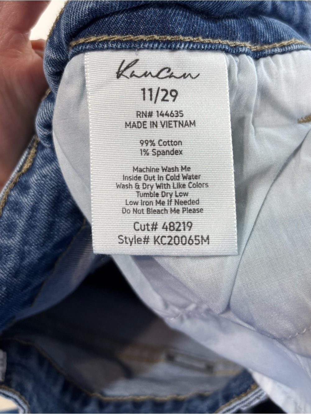 Women’s KanCan Essentials Flare Jeans Size 11/29 Medium Wash Raw Hem Stretch - Picture 6 of 7